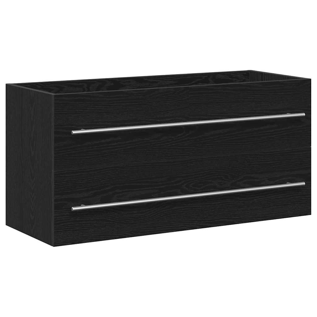 vidaXL Szafka pod umywalkę, czarny dąb, 100x38,5x48 cm