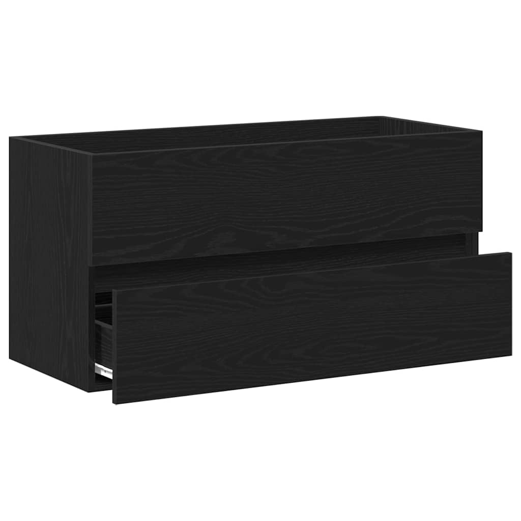 vidaXL Szafka pod umywalkę, czarny dąb, 90x38,5x45 cm