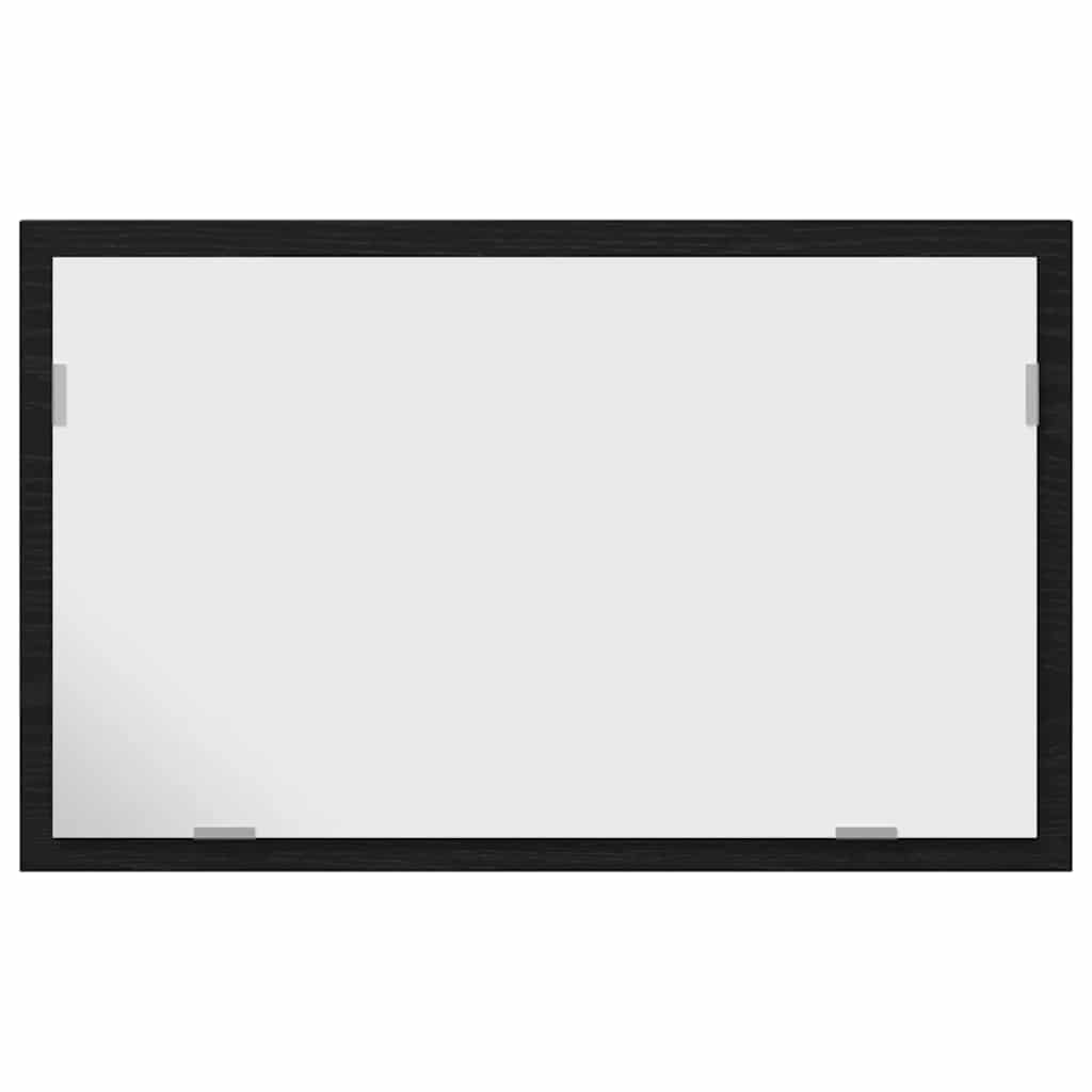 vidaXL Lustro łazienkowe z oświetleniem LED, czarny dąb, 60x8,5x37 cm