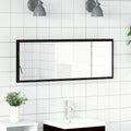 vidaXL Lustro łazienkowe LED Czarny Dąb 100 x 8,5 x 37 cm Szkło