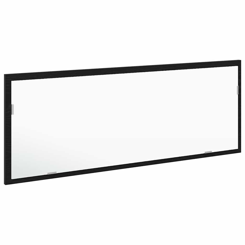 vidaXL Lustro łazienkowe LED Czarny Dąb 100 x 8,5 x 37 cm Szkło