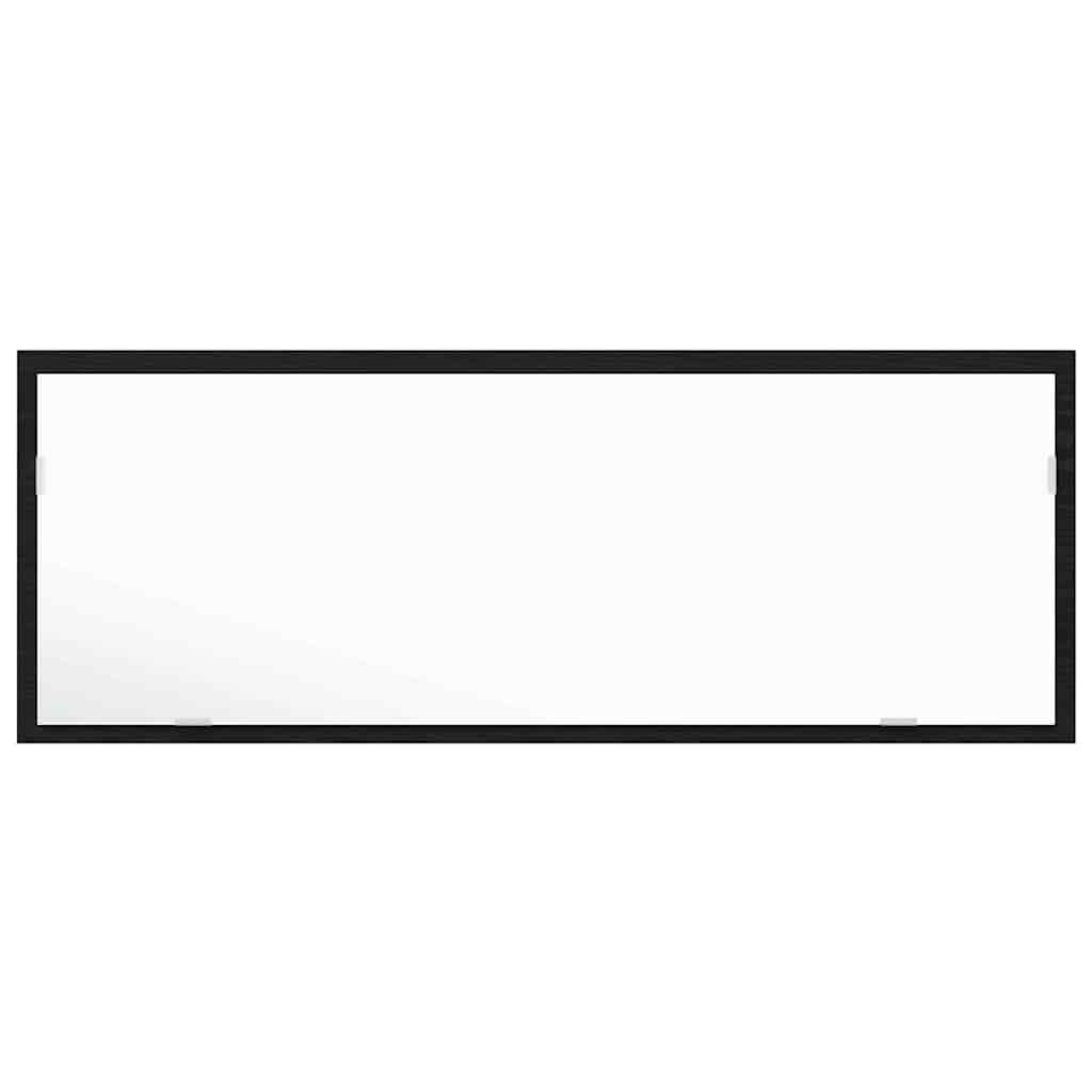 vidaXL Lustro łazienkowe LED Czarny Dąb 100 x 8,5 x 37 cm Szkło