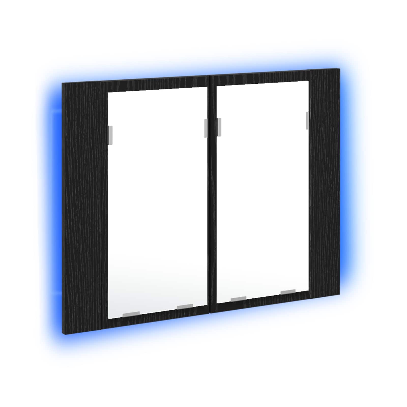 vidaXL Szafka z lustrem do łazienki z półką Czarny Dąb 60 x 12 x 45 cm