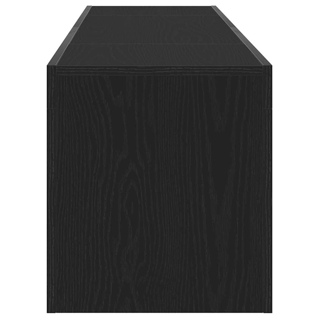 vidaXL Szafka pod telewizor Ze LED Lights Czarny Dąb 120 x 35 x 40 cm