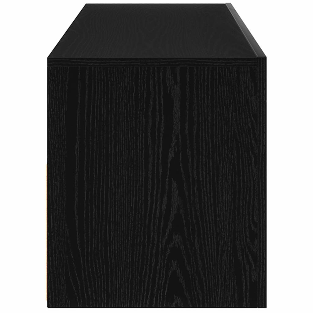 vidaXL Szafka pod telewizor z LED 2 pcs Czarny Dąb 75 x 35 x 40 cm