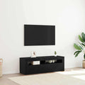 vidaXL Szafka pod telewizor z LED Czarny Dąb 120 x 35 x 40 cm