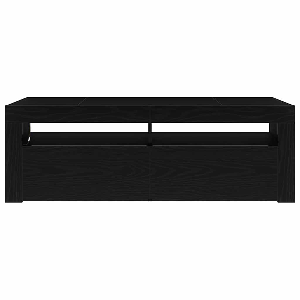 vidaXL Szafka pod telewizor z LED Czarny Dąb 120 x 35 x 40 cm