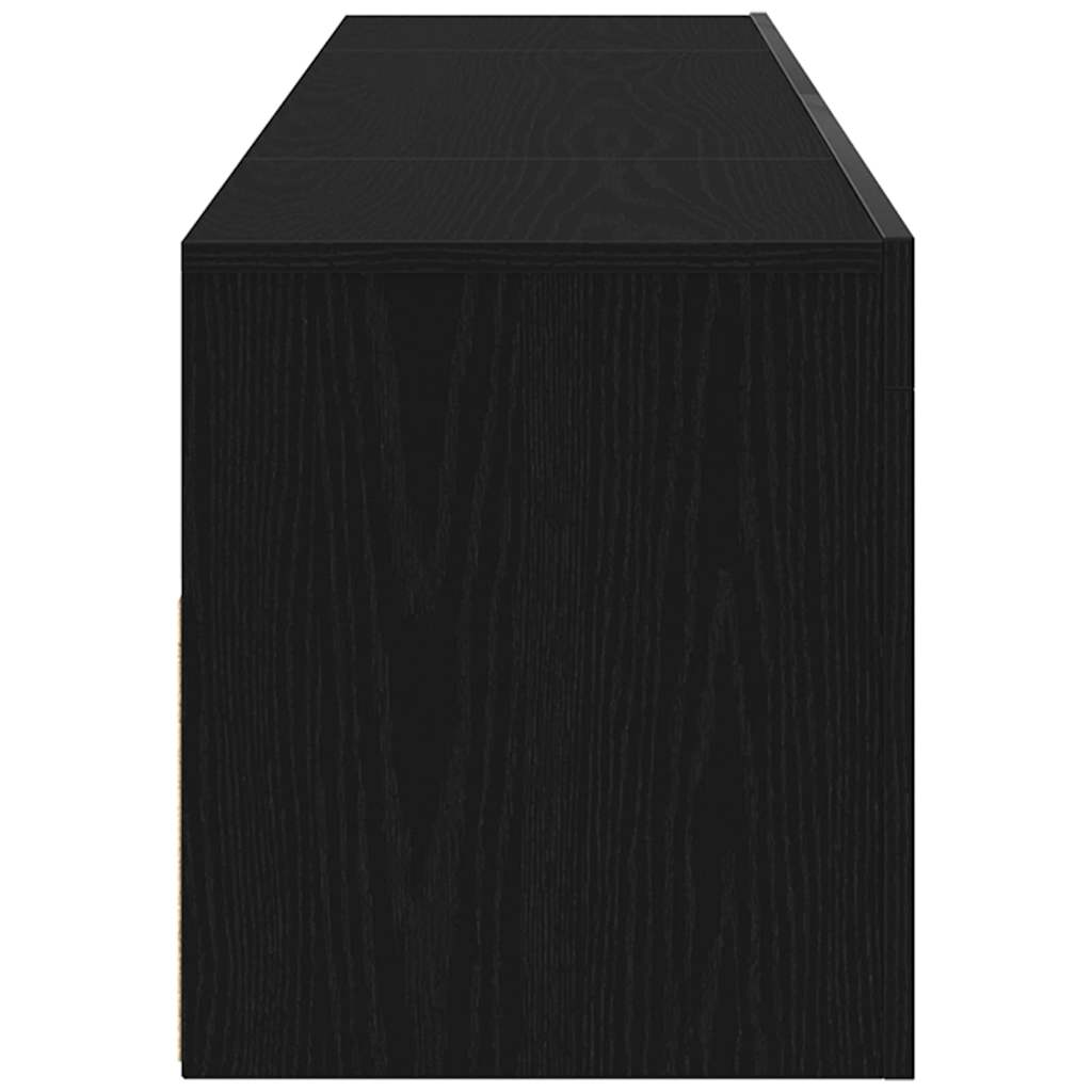 vidaXL Szafka pod telewizor z LED Czarny Dąb 120 x 35 x 40 cm