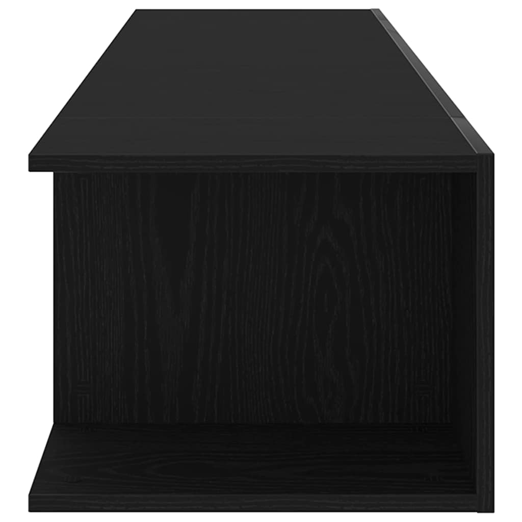 vidaXL Szafka pod telewizor Ze LED Lights Czarny Dąb 135 x 39 x 30 cm