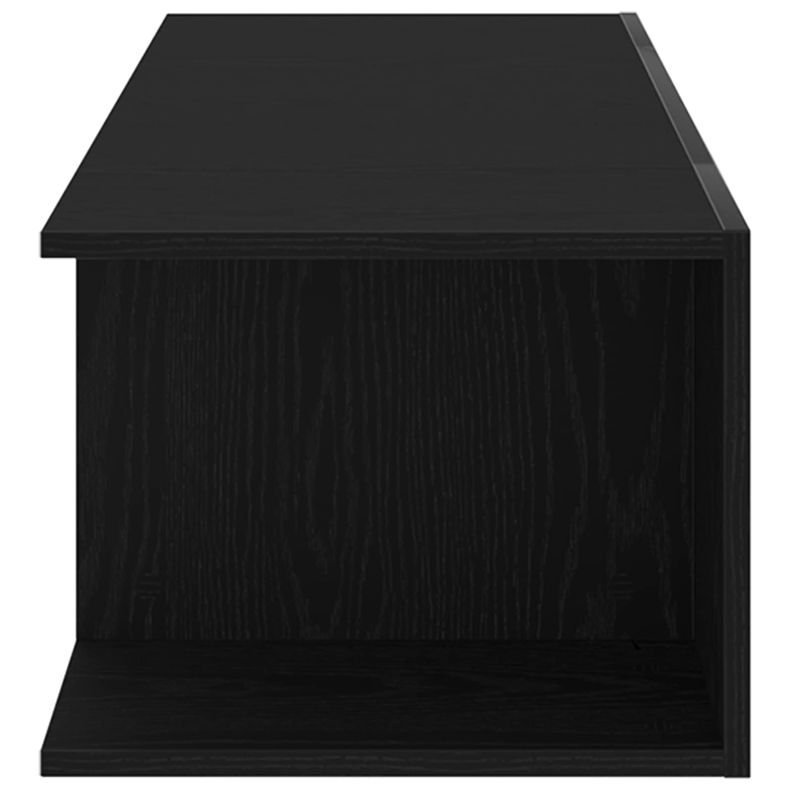 vidaXL Szafka pod telewizor Ze LED Lights Czarny Dąb 90 x 39 x 30 cm