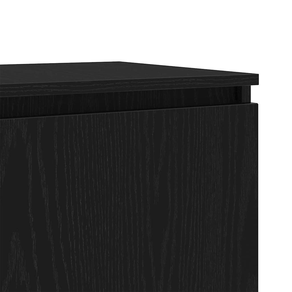vidaXL Szafka pod telewizor Czarny Dąb 140 x 38,5 x 36 cm