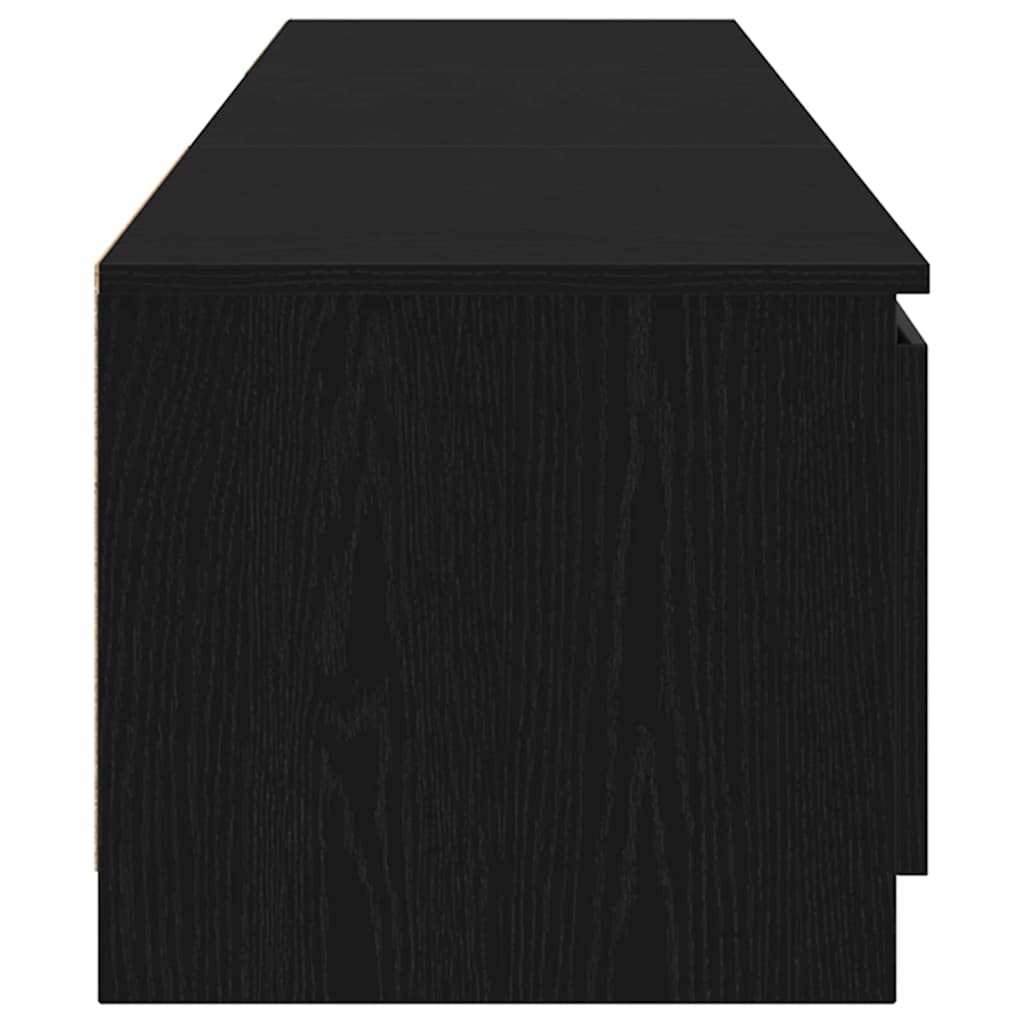 vidaXL Szafka pod telewizor Czarny Dąb 140 x 38,5 x 36 cm