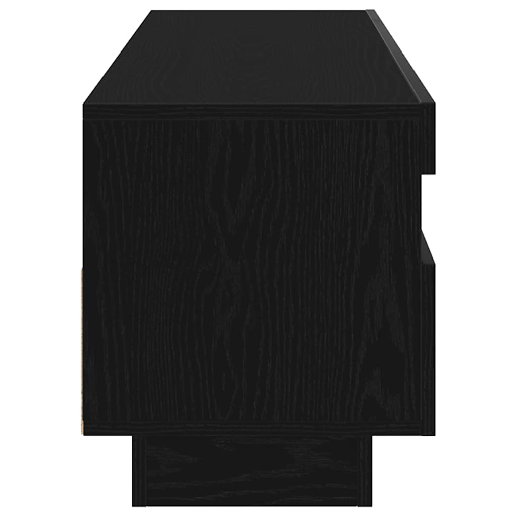 vidaXL Szafka pod telewizor Ze LED Lights Czarny Dąb 100 x 35 x 40 cm