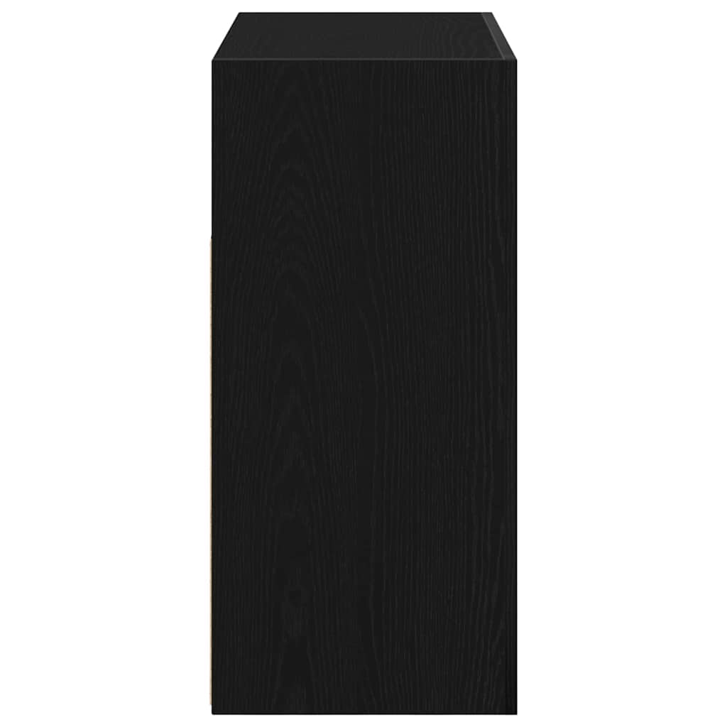 vidaXL Bufet Czarny Dąb 80 x 35 x 75 cm Materiał drewnopochodny