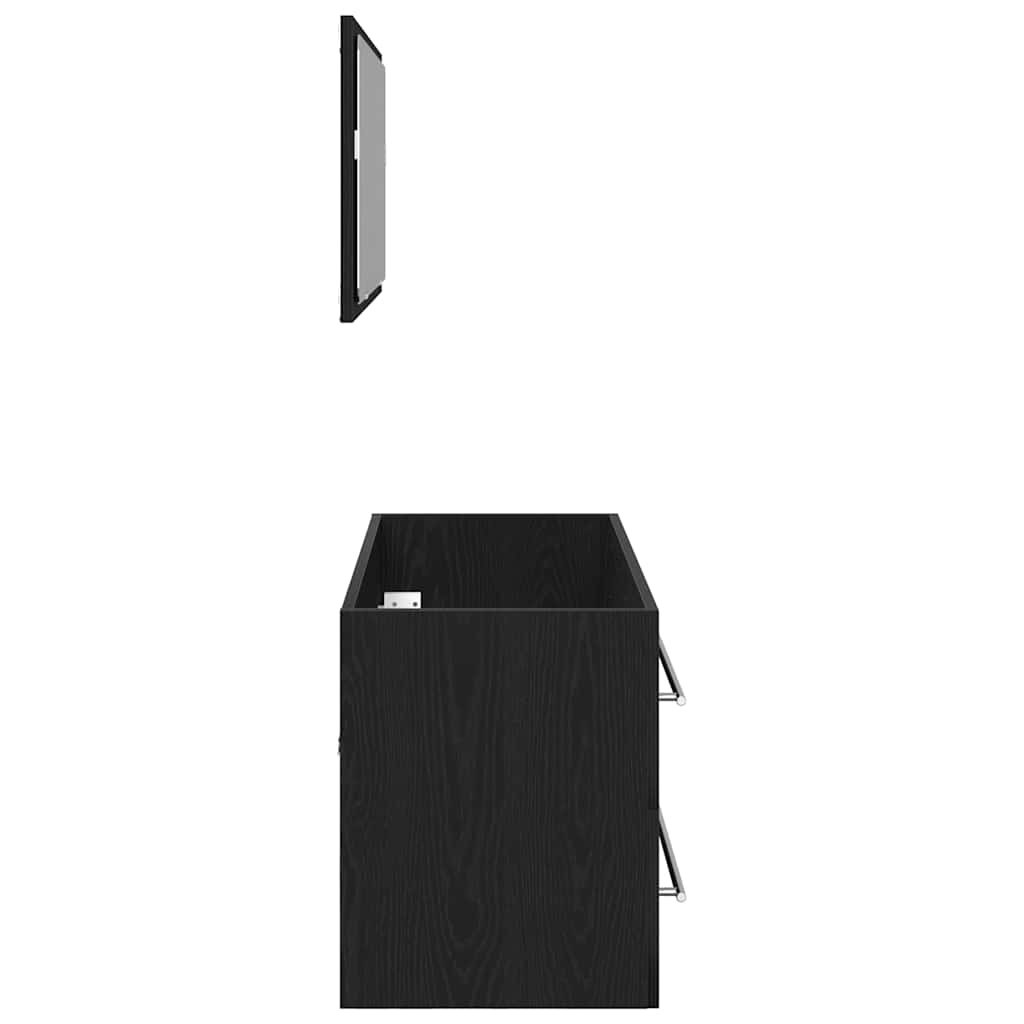 vidaXL Szafka Zlewozmywakowa z szufladą Czarny Dąb 90 x 45 x 1.5 cm