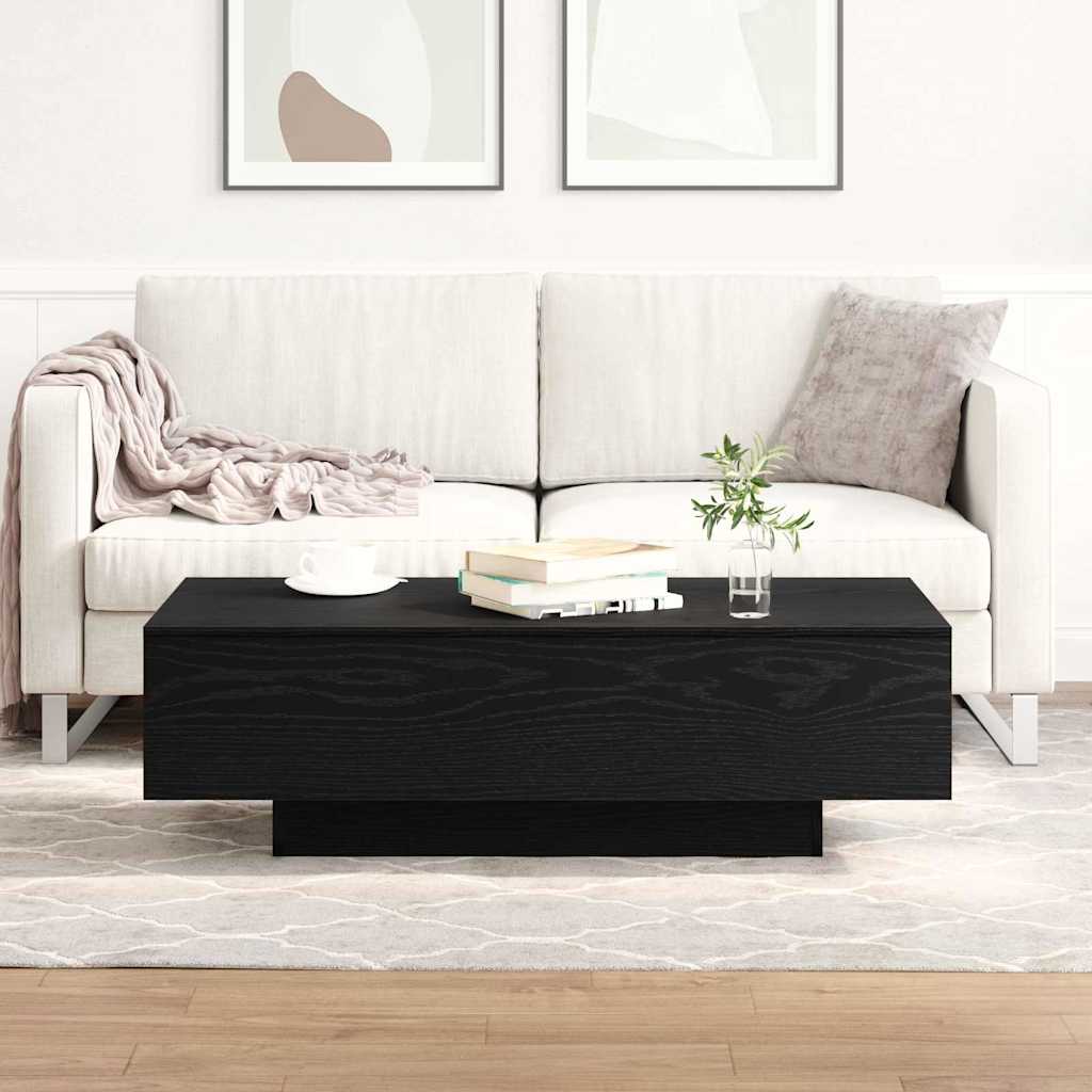 vidaXL Stolik kawowy Czarny Dąb 100 x 49,5 x 31 cm