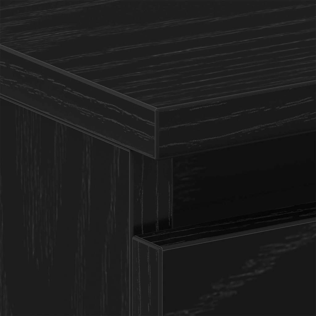 vidaXL Szafka Nocna Czarny Dąb 40 x 30 x 39 cm Materiał drewnopochodny
