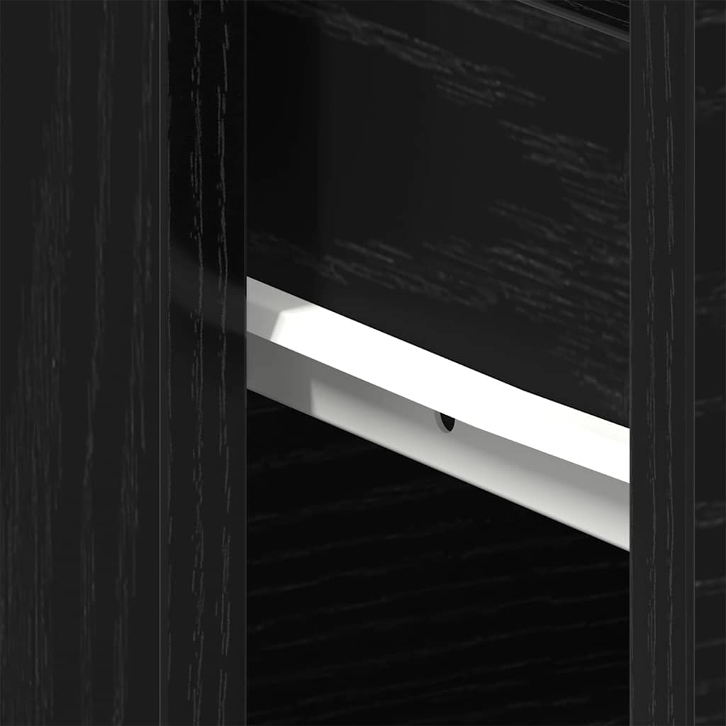 vidaXL Szafka Nocna Czarny Dąb 40 x 30 x 39 cm Materiał drewnopochodny