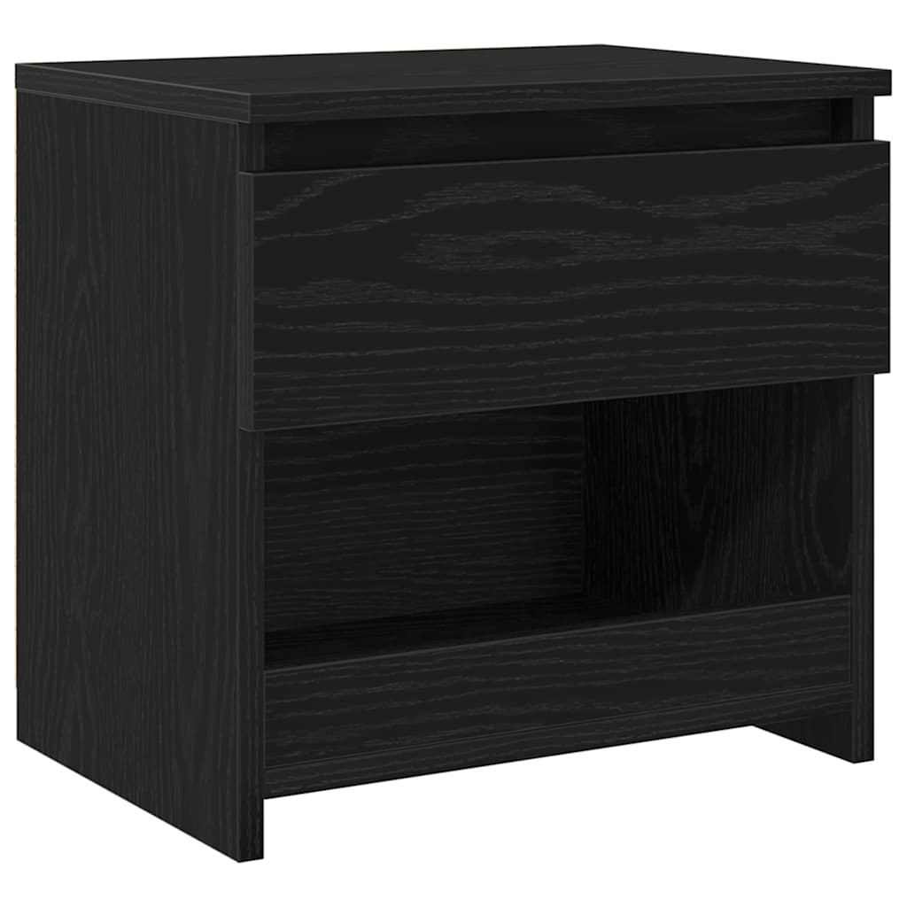 vidaXL Szafka Nocna Czarny Dąb 40 x 30 x 39 cm Materiał drewnopochodny