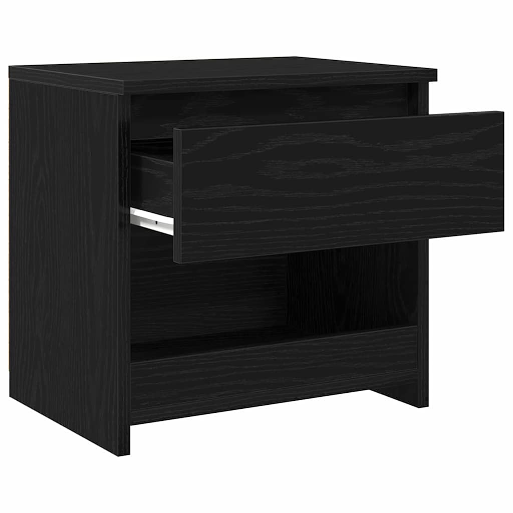 vidaXL Szafka Nocna Czarny Dąb 40 x 30 x 39 cm Materiał drewnopochodny
