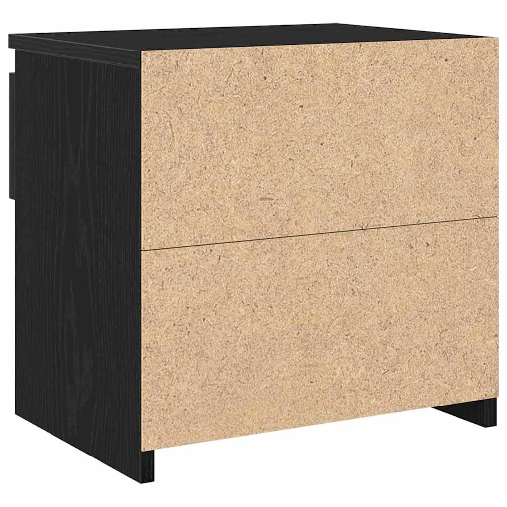 vidaXL Szafka Nocna Czarny Dąb 40 x 30 x 39 cm Materiał drewnopochodny