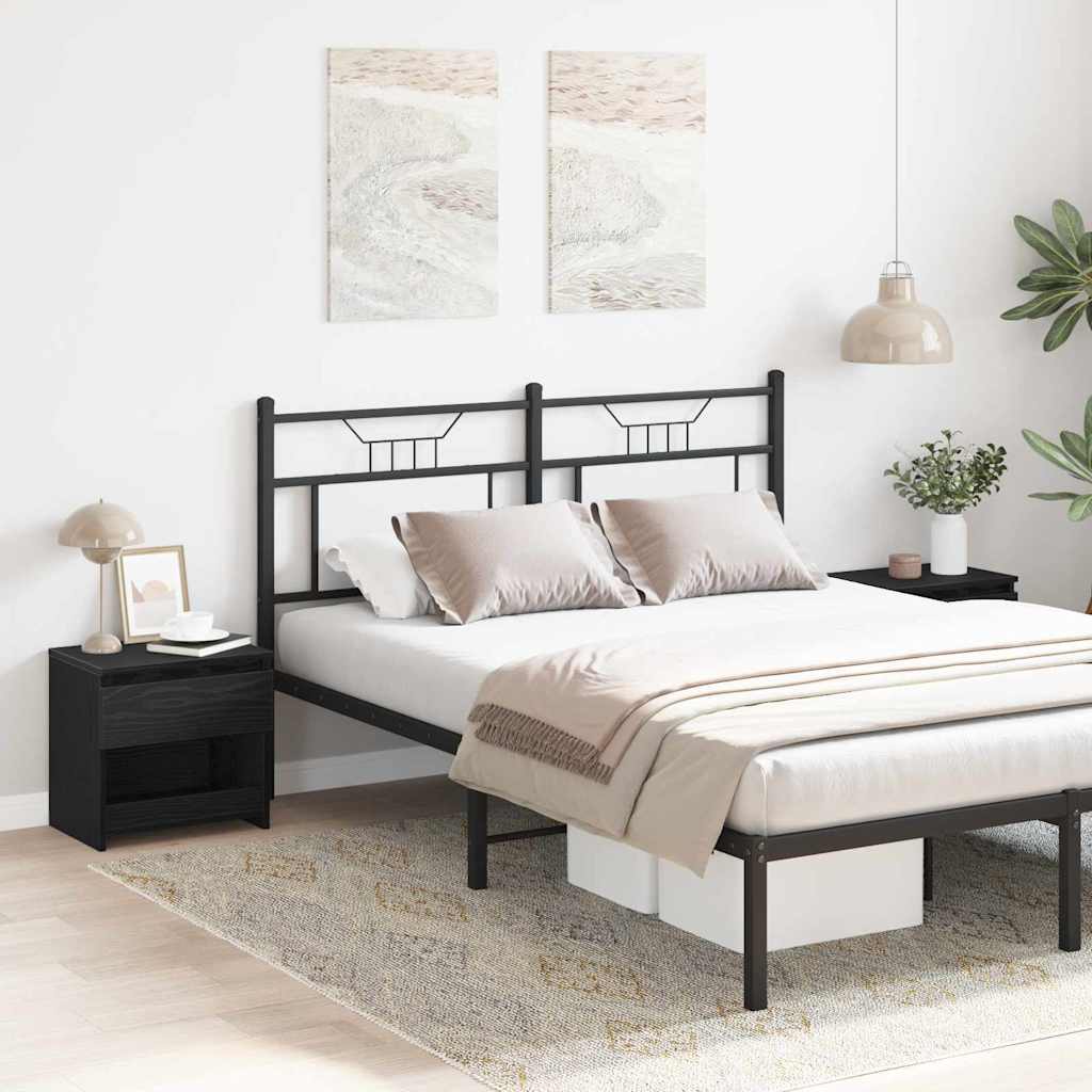 vidaXL Szafka Nocna 2 pcs Czarny Dąb 40 x 30 x 39 cm