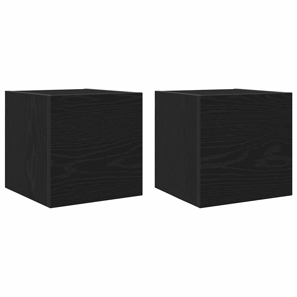 vidaXL Szafka na telewizor montowana na ścianie 2 pcs Czarny dąb