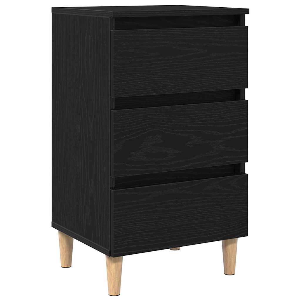 vidaXL Szafka Nocna Czarny Dąb 40 x 35 x 69 cm Materiał drewnopochodny