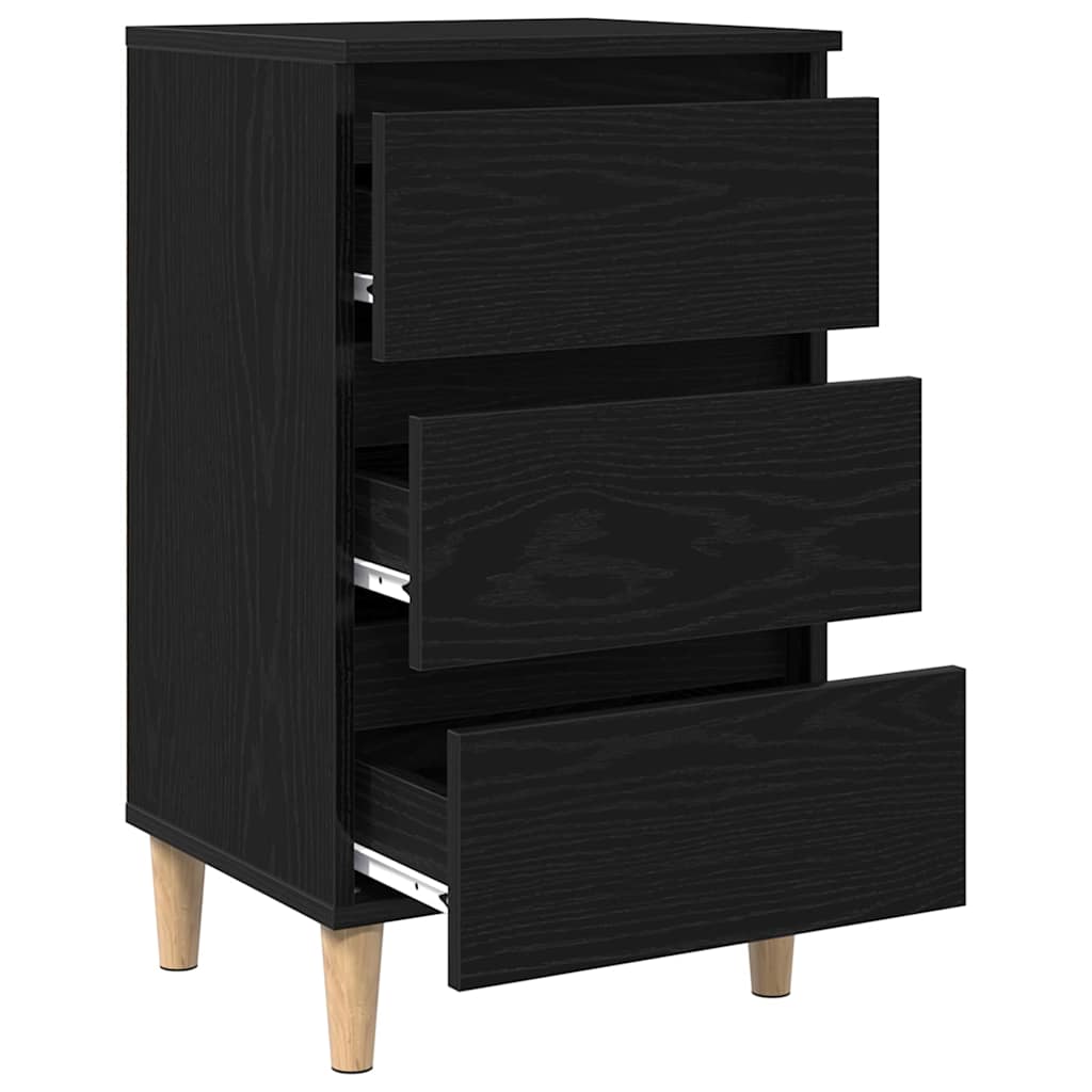 vidaXL Szafka Nocna Czarny Dąb 40 x 35 x 69 cm Materiał drewnopochodny