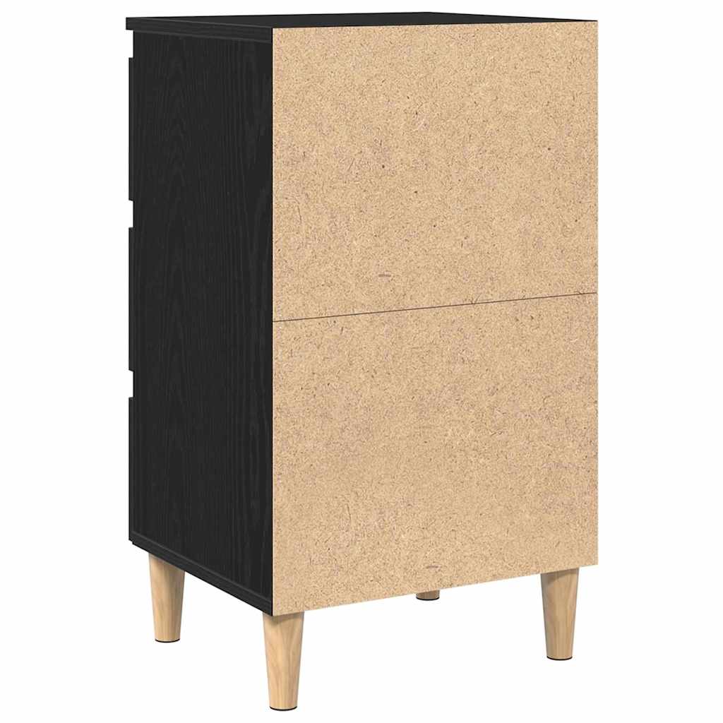 vidaXL Szafka Nocna Czarny Dąb 40 x 35 x 69 cm Materiał drewnopochodny