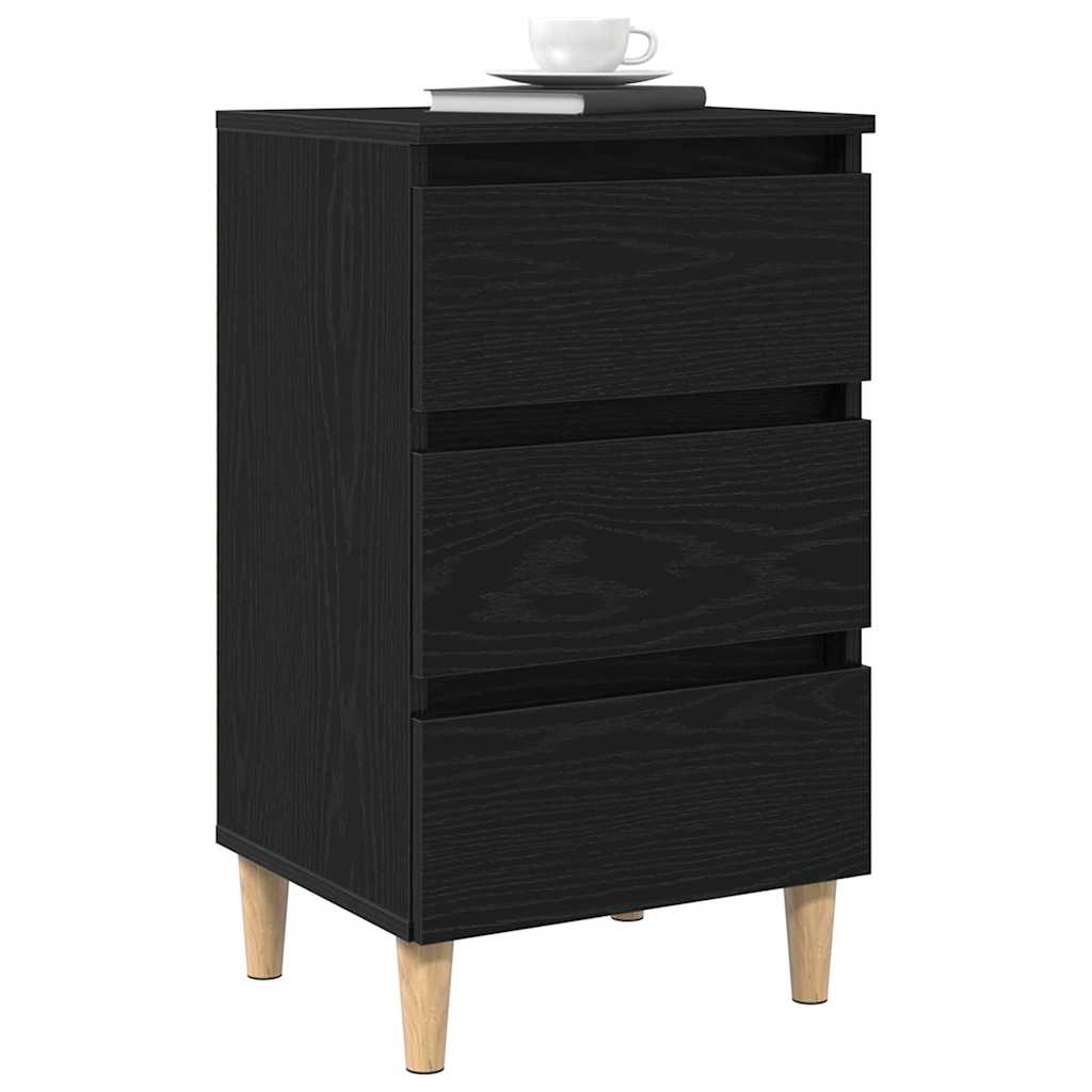 vidaXL Szafka Nocna Czarny Dąb 40 x 35 x 69 cm Materiał drewnopochodny