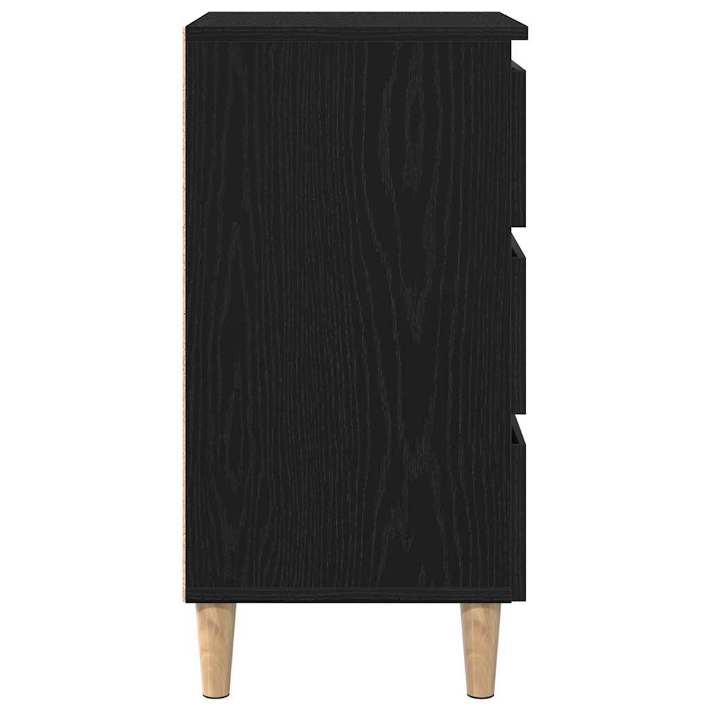 vidaXL Szafka Nocna Czarny Dąb 40 x 35 x 69 cm Materiał drewnopochodny