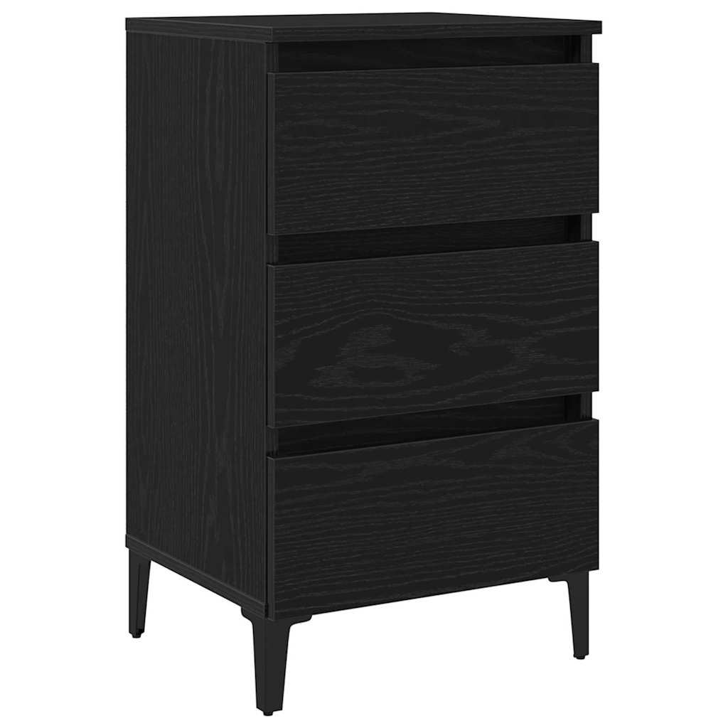 vidaXL Szafka Nocna Czarny Dąb 40 x 35 x 69 cm Materiał drewnopochodny