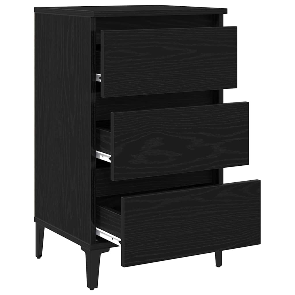 vidaXL Szafka Nocna Czarny Dąb 40 x 35 x 69 cm Materiał drewnopochodny