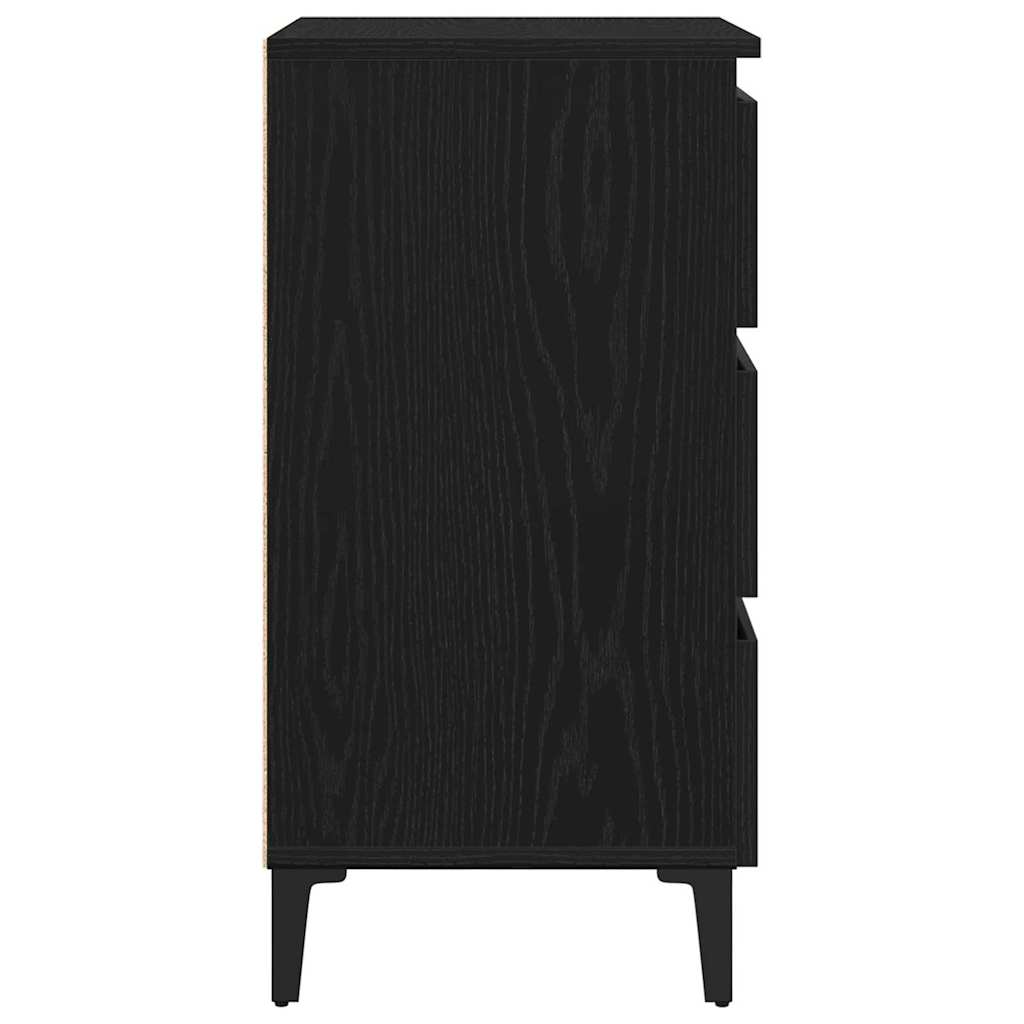 vidaXL Szafka Nocna Czarny Dąb 40 x 35 x 69 cm Materiał drewnopochodny