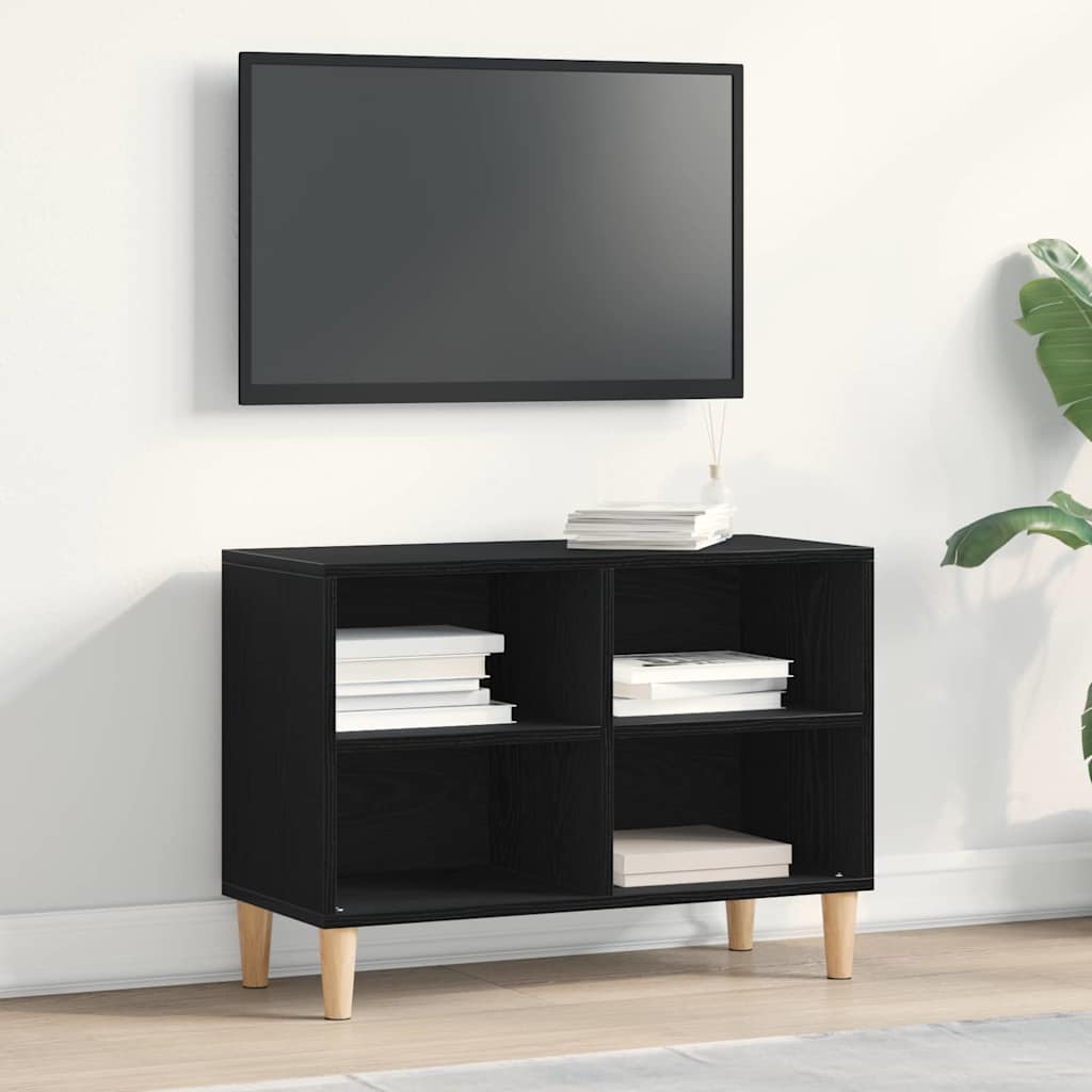 vidaXL Szafka pod telewizor Czarny Dąb 69,5 x 30 x 50 cm
