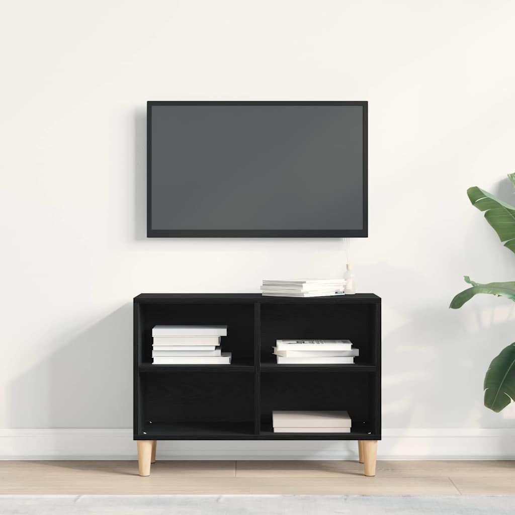 vidaXL Szafka pod telewizor Czarny Dąb 69,5 x 30 x 50 cm