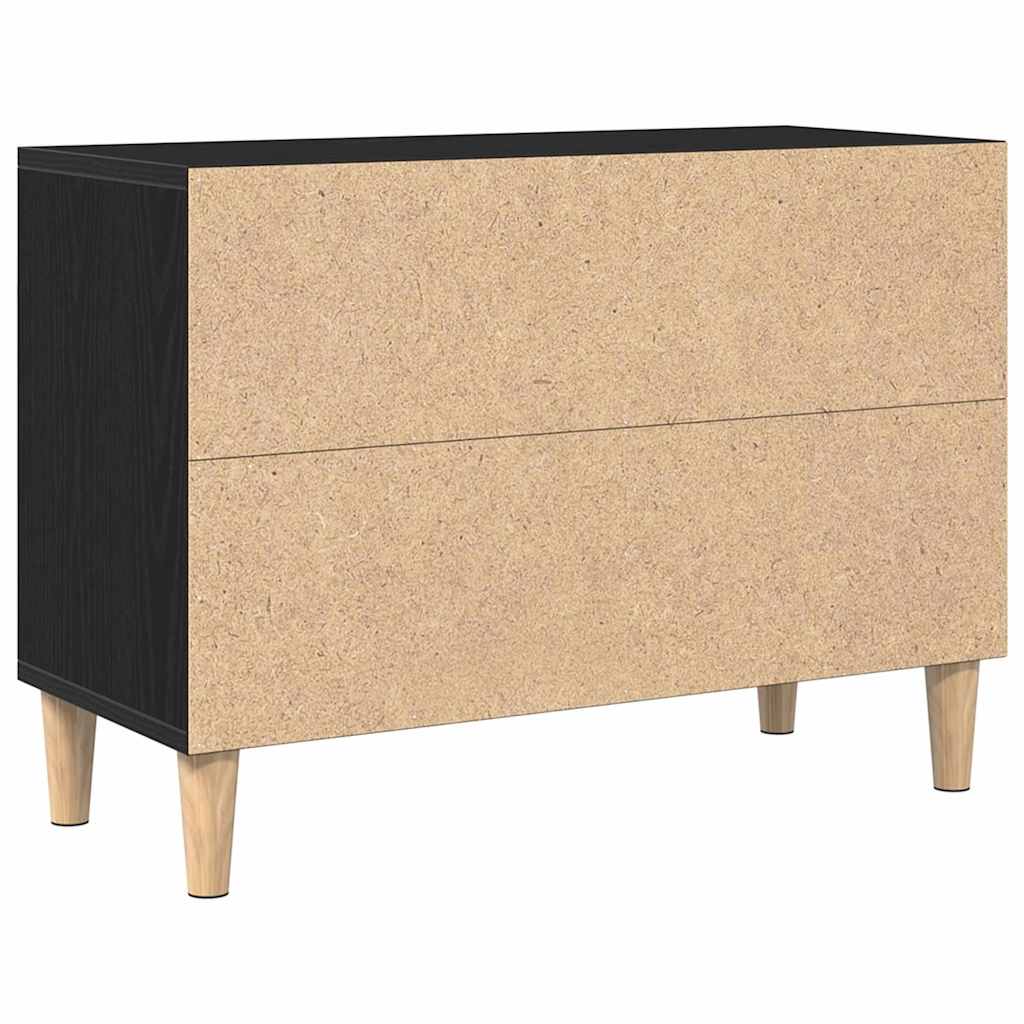 vidaXL Szafka pod telewizor Czarny Dąb 69,5 x 30 x 50 cm
