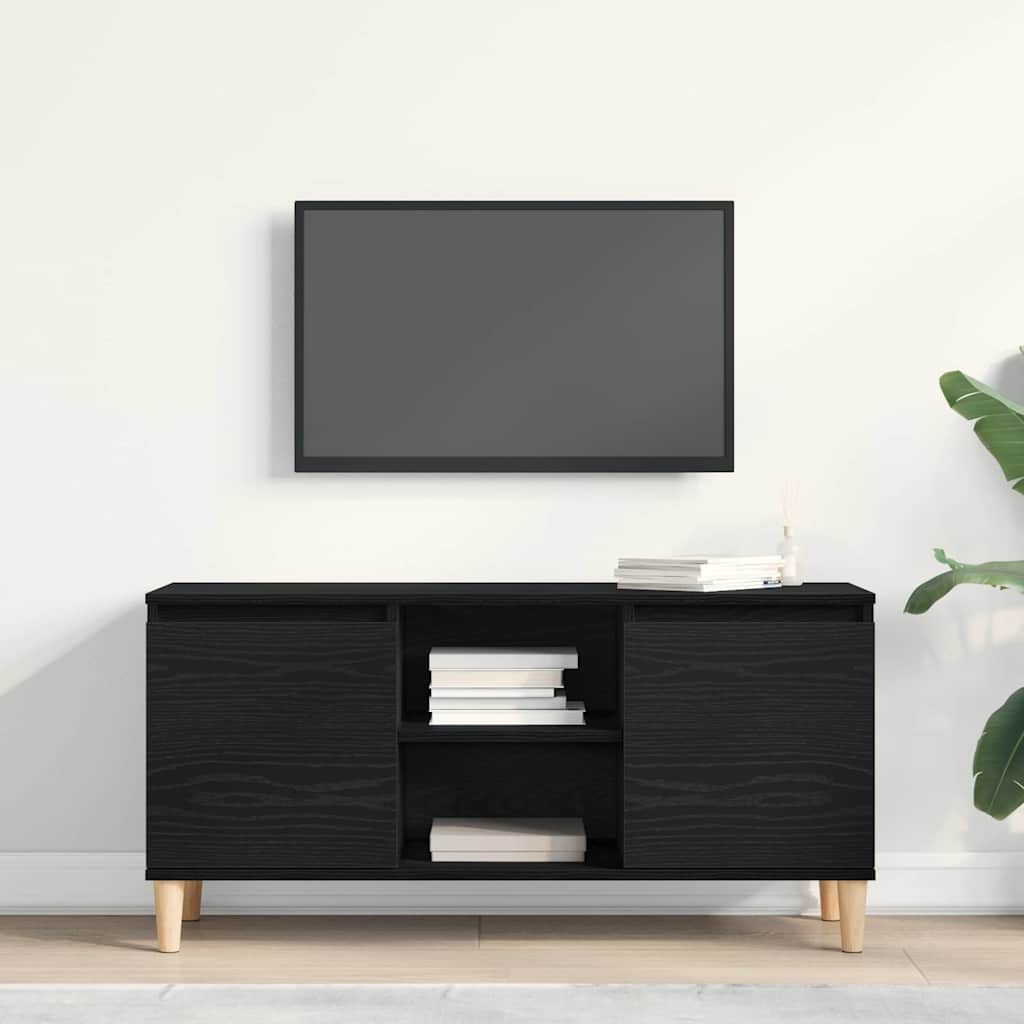 vidaXL Szafka pod telewizor Czarny Dąb 102 x 35 x 50 cm