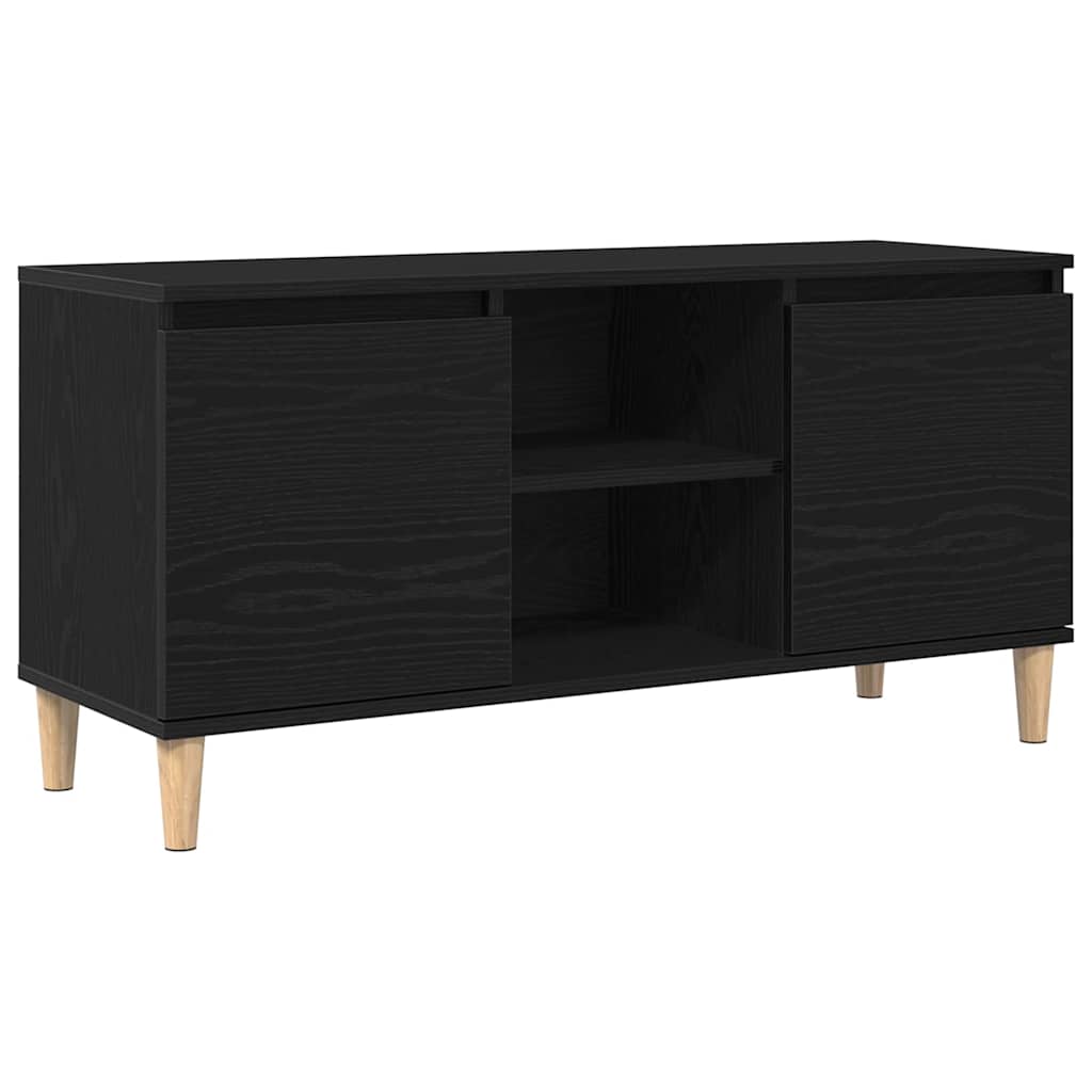 vidaXL Szafka pod telewizor Czarny Dąb 102 x 35 x 50 cm