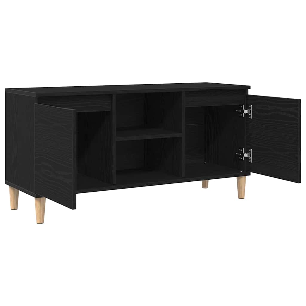 vidaXL Szafka pod telewizor Czarny Dąb 102 x 35 x 50 cm