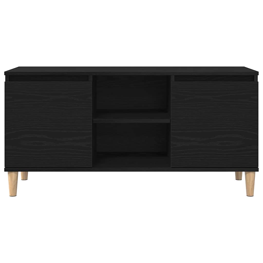 vidaXL Szafka pod telewizor Czarny Dąb 102 x 35 x 50 cm