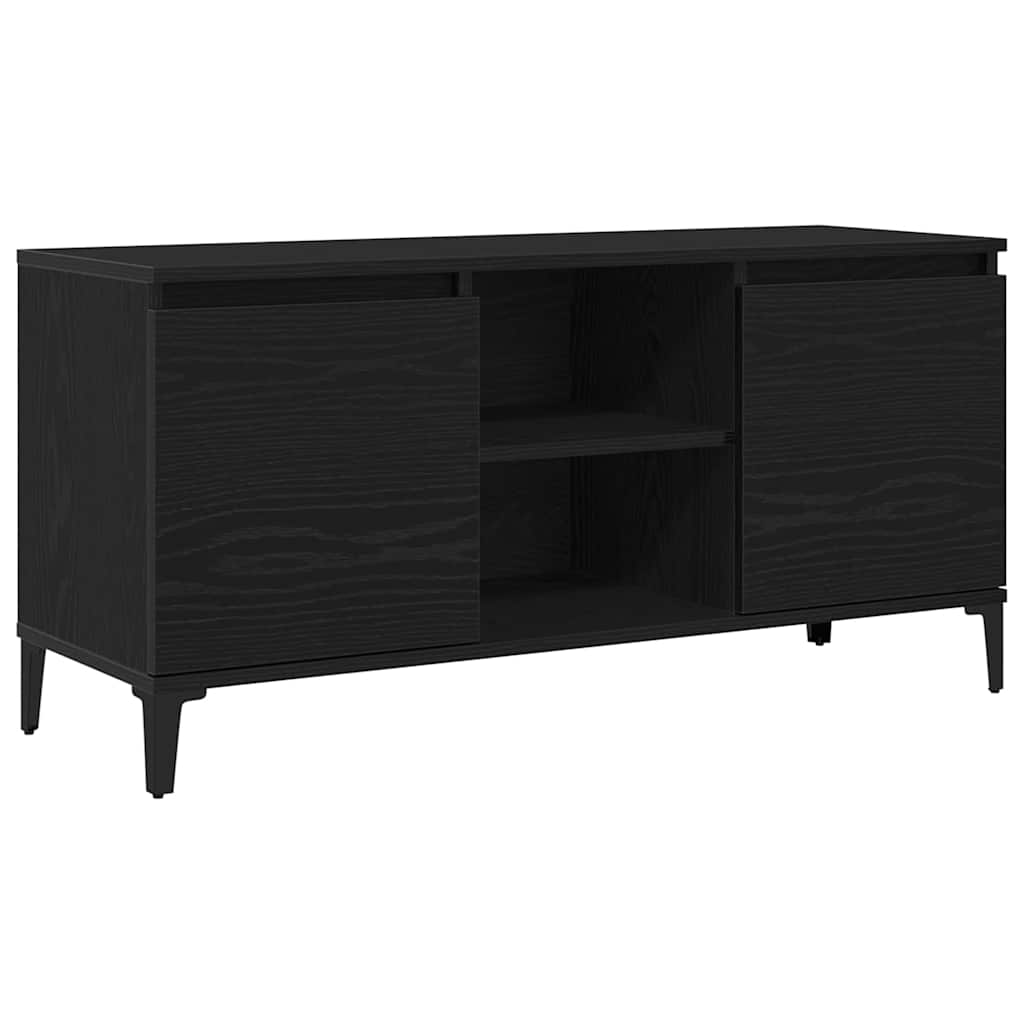 vidaXL Szafka pod telewizor Czarny Dąb 102 x 35 x 50 cm