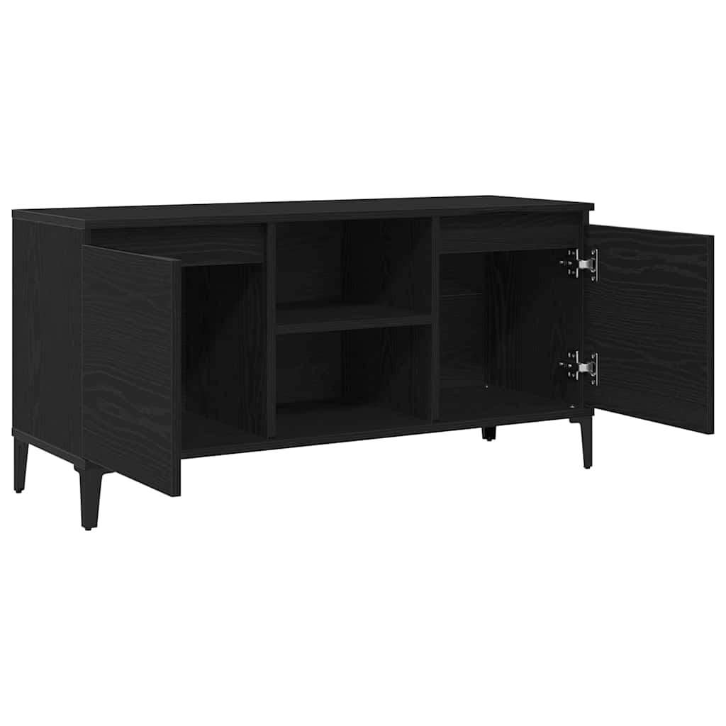 vidaXL Szafka pod telewizor Czarny Dąb 102 x 35 x 50 cm