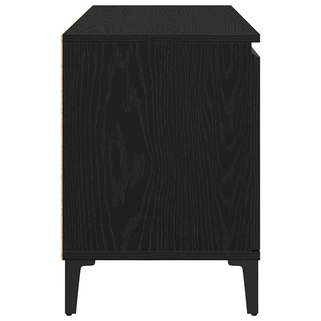 vidaXL Szafka pod telewizor Czarny Dąb 102 x 35 x 50 cm