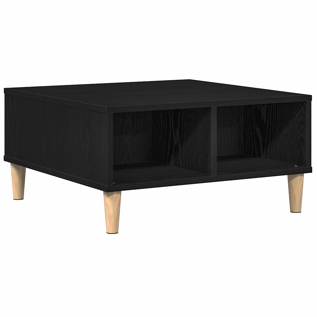 vidaXL Stolik kawowy Czarny Dąb 60 x 60 x 30 cm
