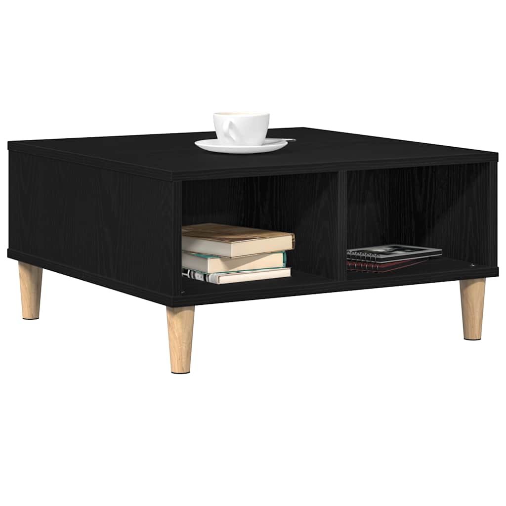 vidaXL Stolik kawowy Czarny Dąb 60 x 60 x 30 cm