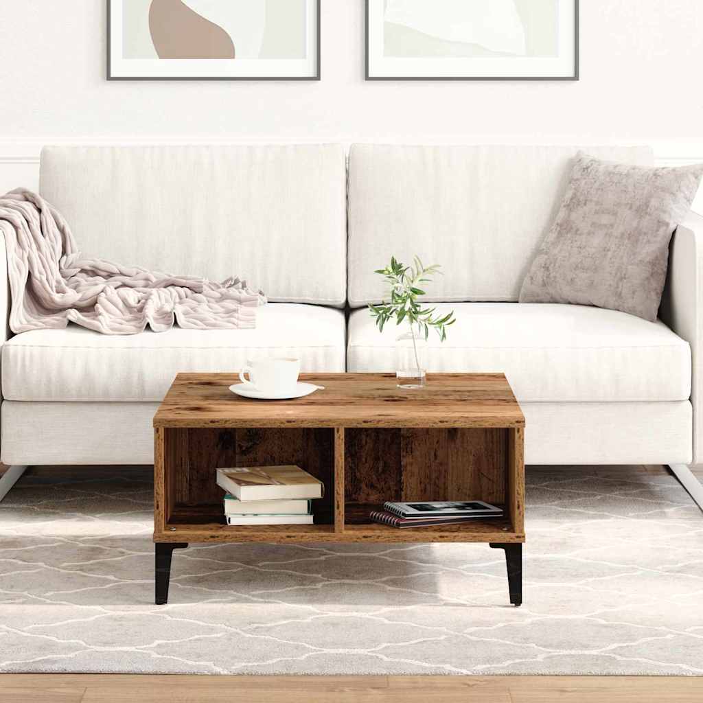 vidaXL Stolik kawowy Stare drewno 60 x 60 x 30 cm