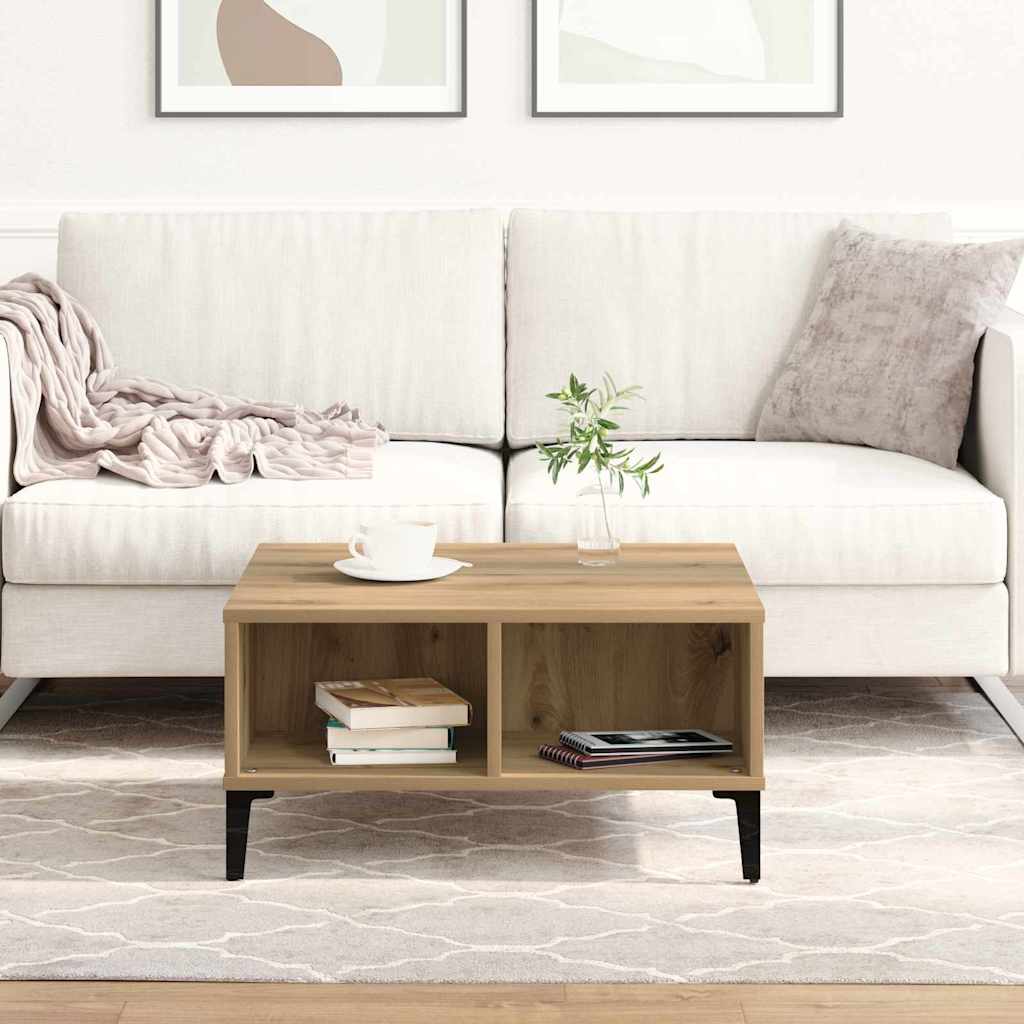 vidaXL Stolik kawowy Dąb rzemieślniczy 60 x 60 x 30 cm