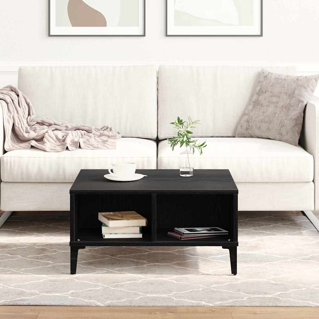 vidaXL Stolik kawowy Czarny Dąb 60 x 60 x 30 cm